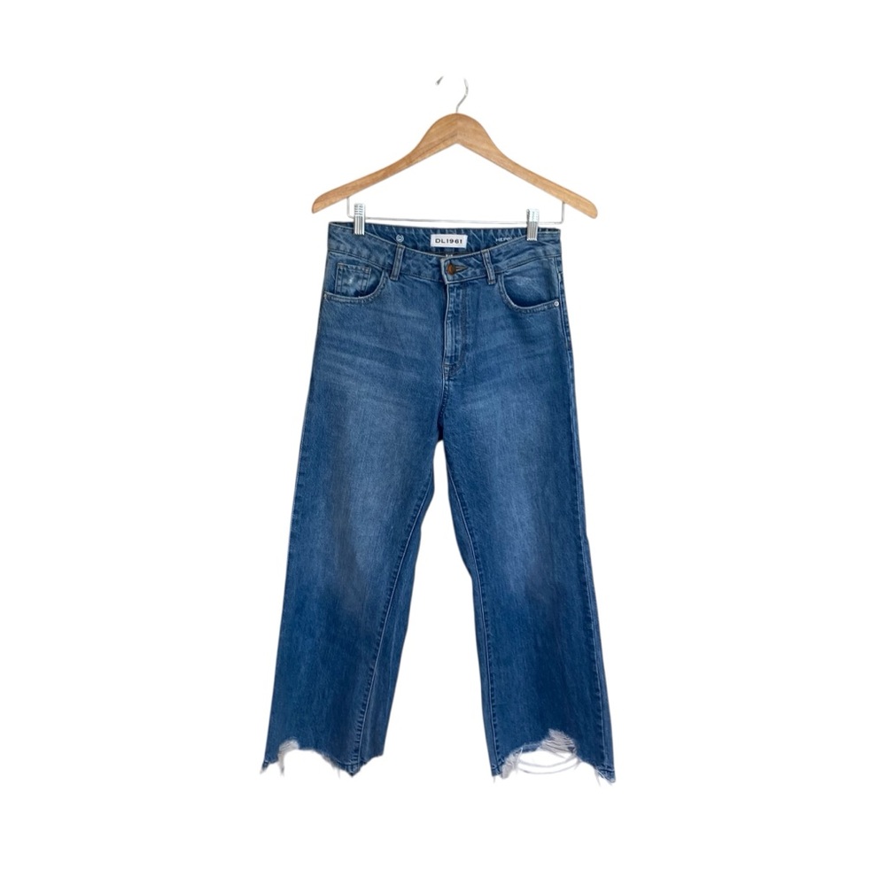 DL1961 Hepburn High Rise Wide Leg Jeans in Slate - Picture 2 of 12